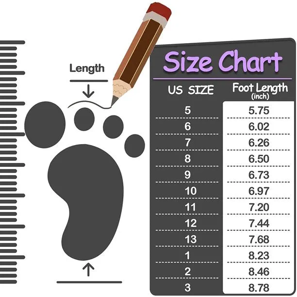 K KomForme Kids Glitter Light up Rain Boot Size 5-3 (Toddler Girl & Little Girl)