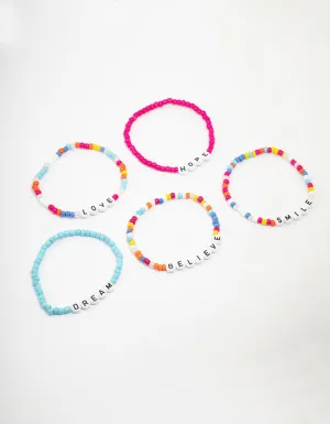 Kids Happy Stretch Stretch Bracelet 5-Pack