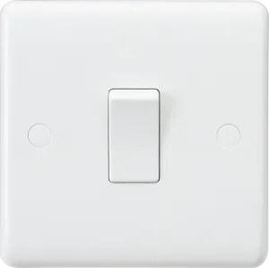 Knightsbridge CU1000DP White Curved Edge 10AX 1G DP Switch