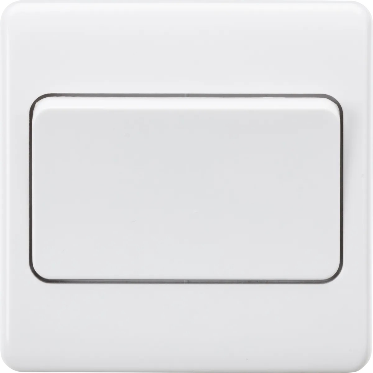 Knightsbridge CU2W White Curved Edge 10AX 1G 2-Way Wide Rocker Switch