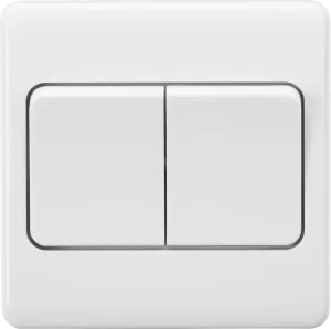 Knightsbridge CU3W White Curved Edge 10AX 2G 2-Way Wide Rocker Switch