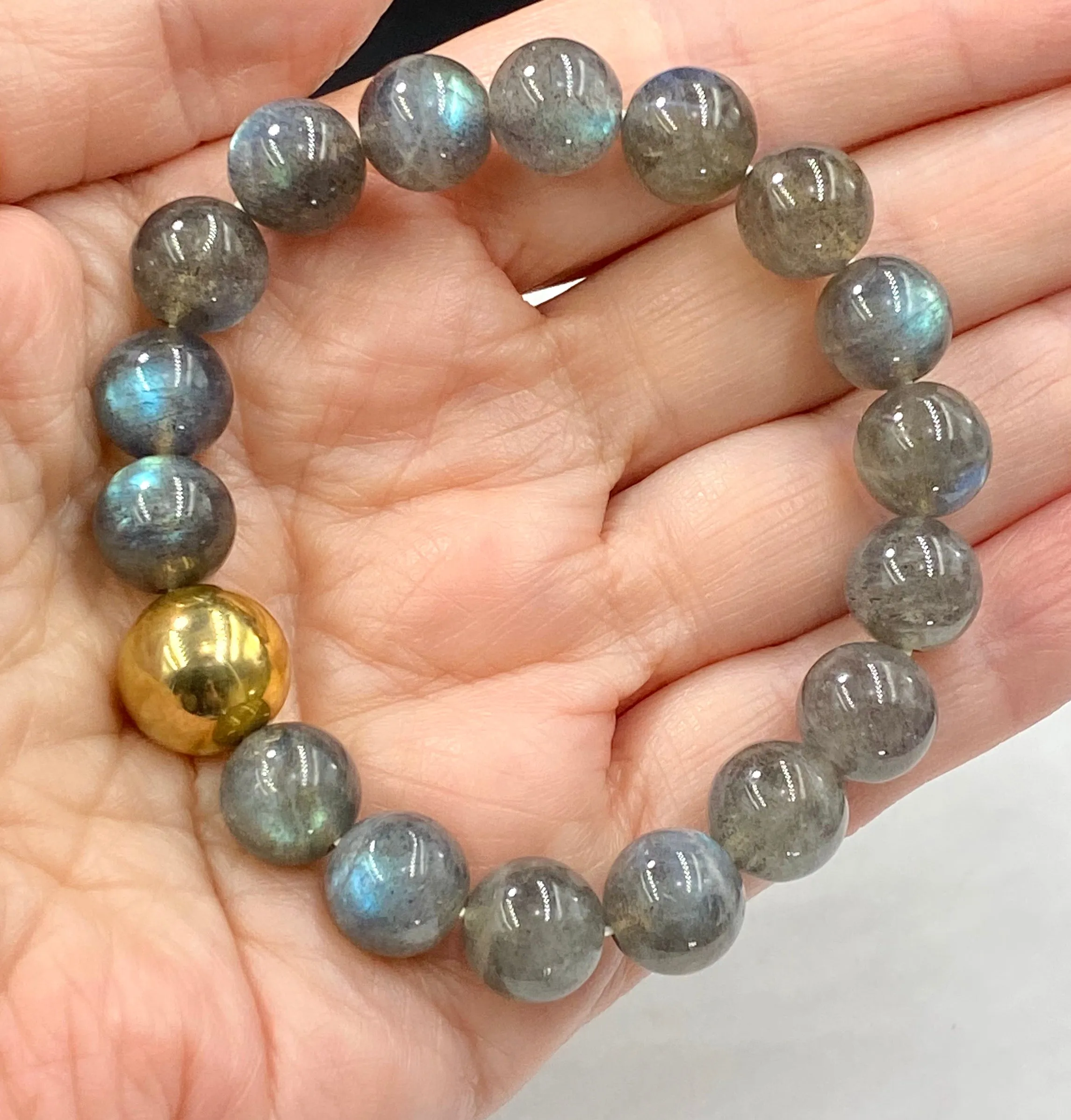 Labradorite Stretch Stacking Bracelet