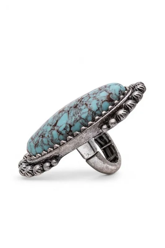 Large Stone Stretch Ring
