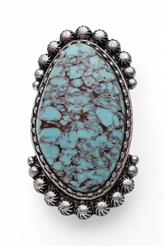 Large Stone Stretch Ring