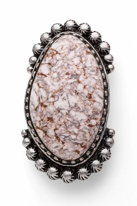 Large Stone Stretch Ring