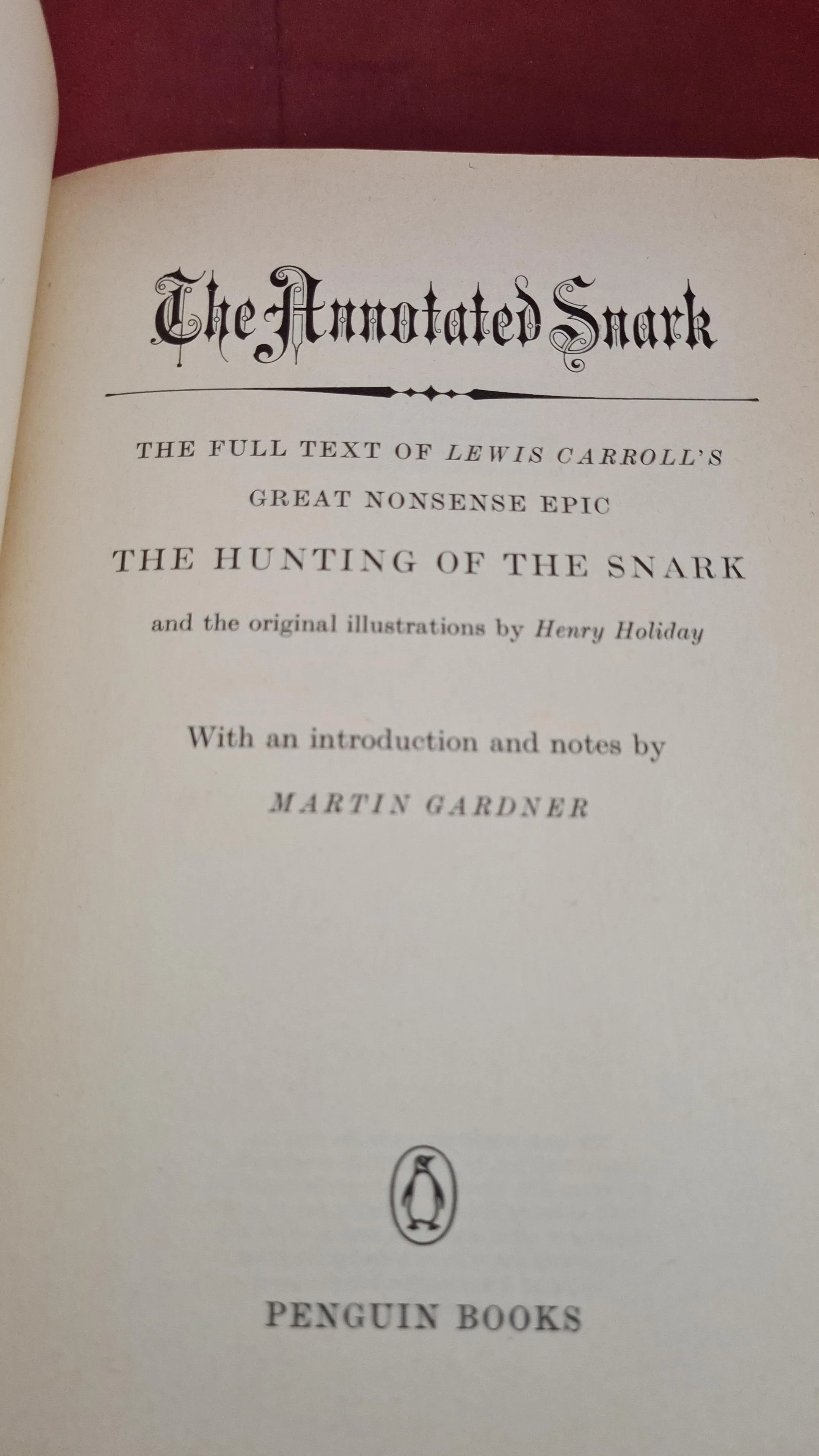 Lewis Carroll - The Hunting of the Snark, Penguin Book, 1967, Paperbacks