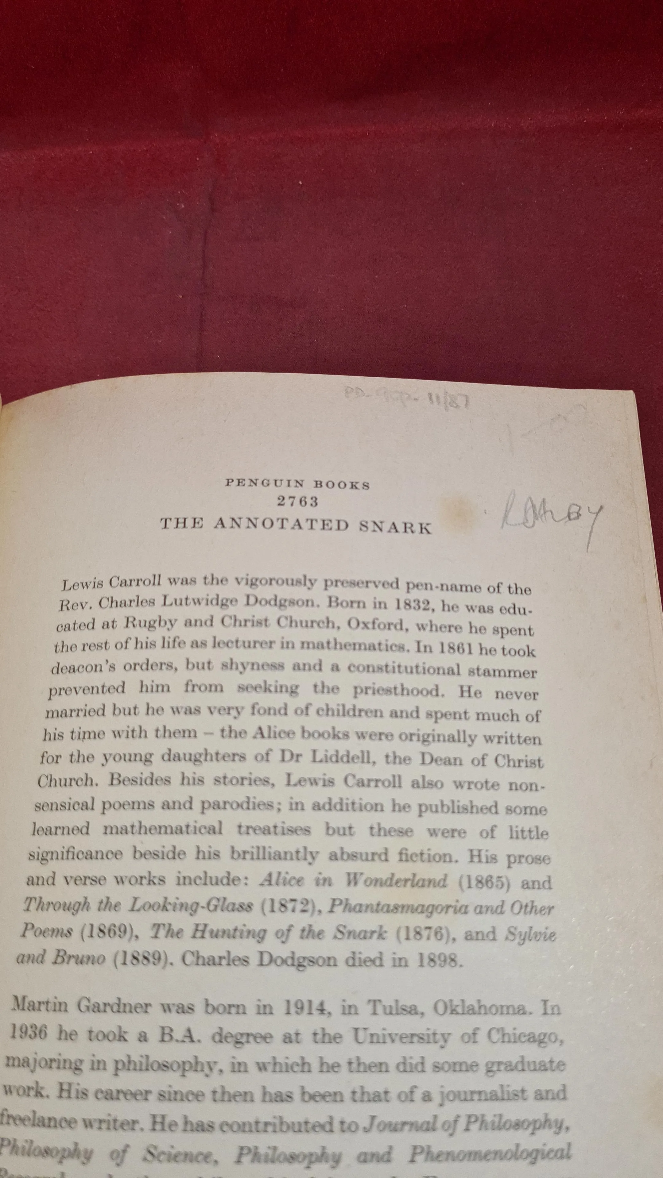 Lewis Carroll - The Hunting of the Snark, Penguin Book, 1967, Paperbacks
