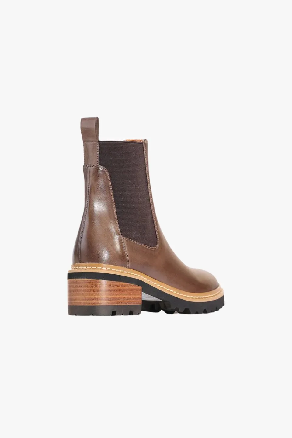 Linear Nocciola Brown Chelsea Elastic Ankle Boot