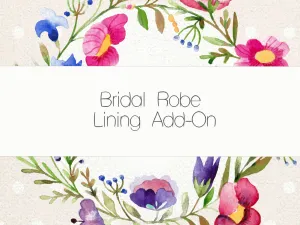 Lining Add-On for our WHITE Cotton Robes