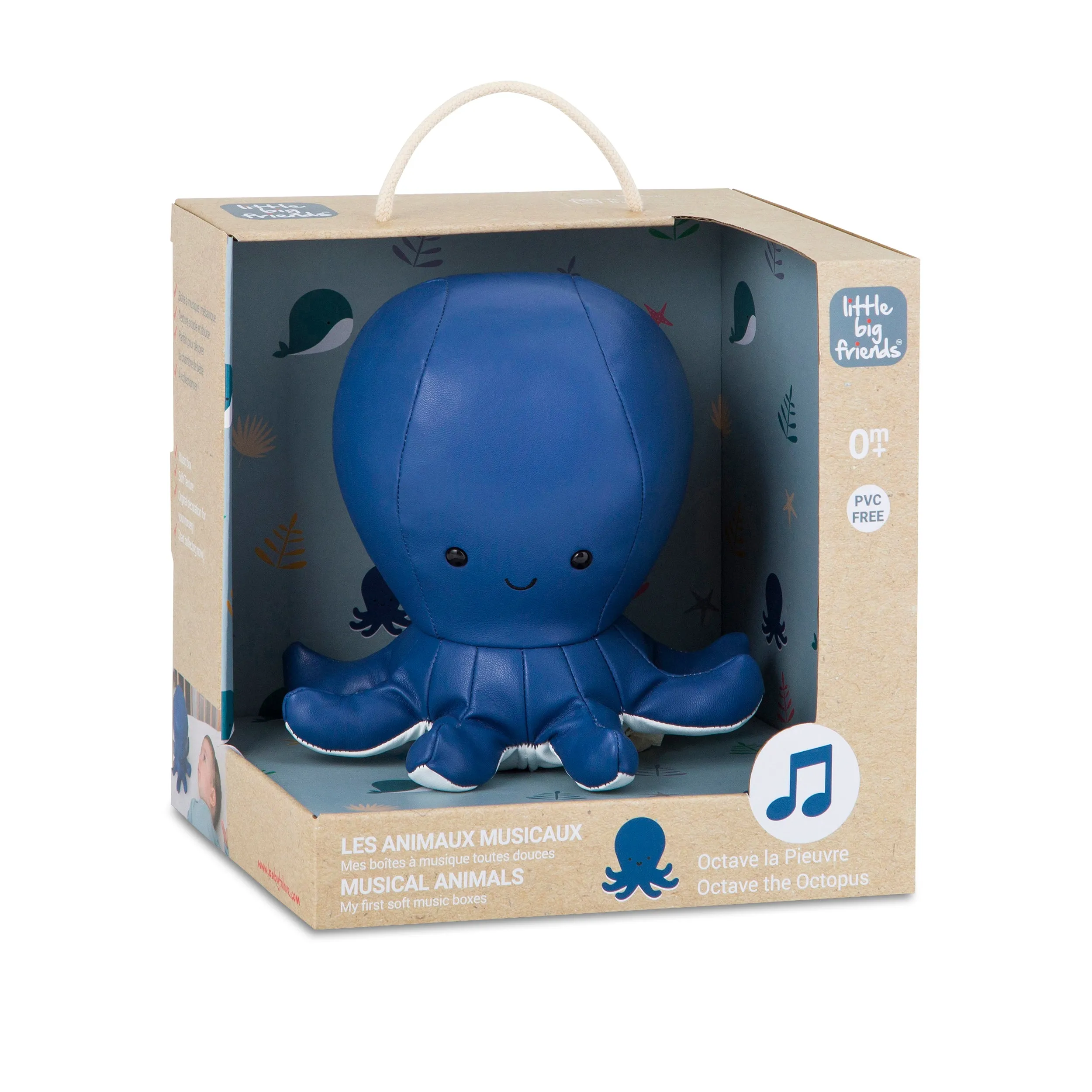 Little Big Friends: Sea Collection Pull-String Musical Animal Toy - Octave the Octopus