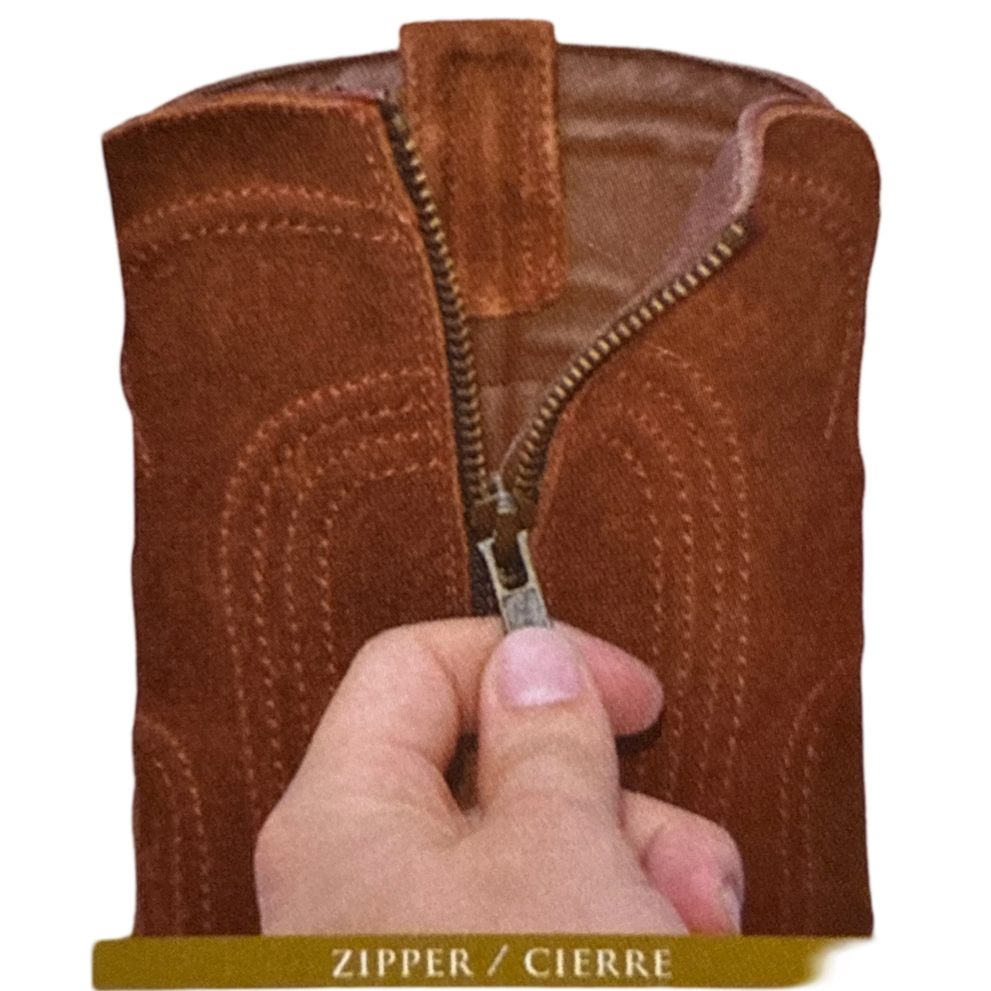 Los Altos Leather Roper Boots with Zipper