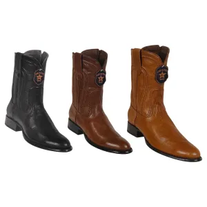 Los Altos Leather Roper Boots with Zipper