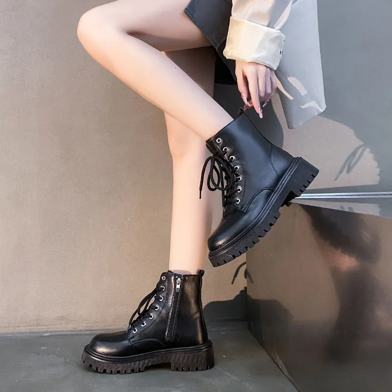 Martin Boots Women's British-style Motorcycle Platform
