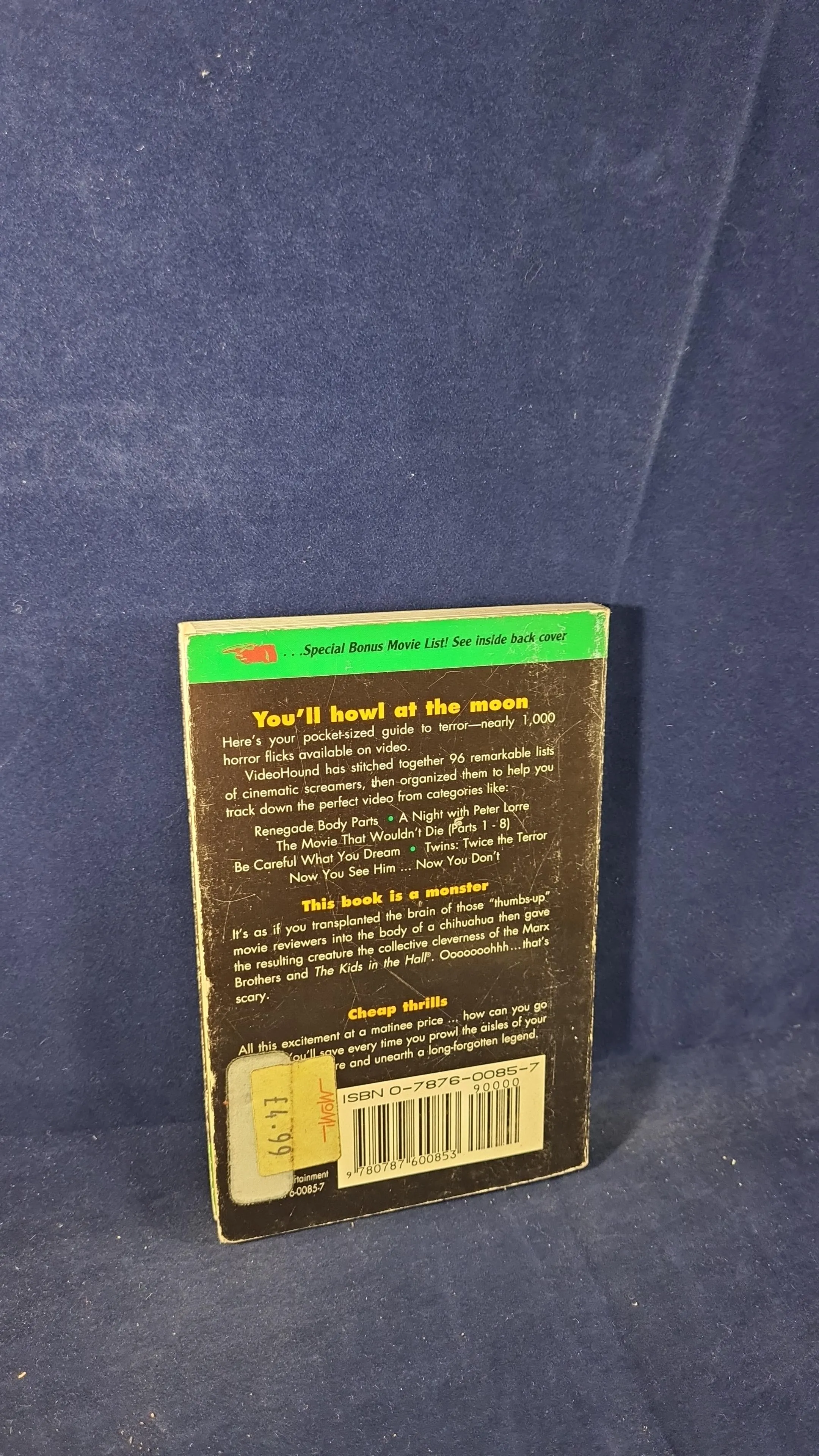 Martin Connors - VideoHound's Worst Nightmares, Visible Ink, 1995, Paperbacks