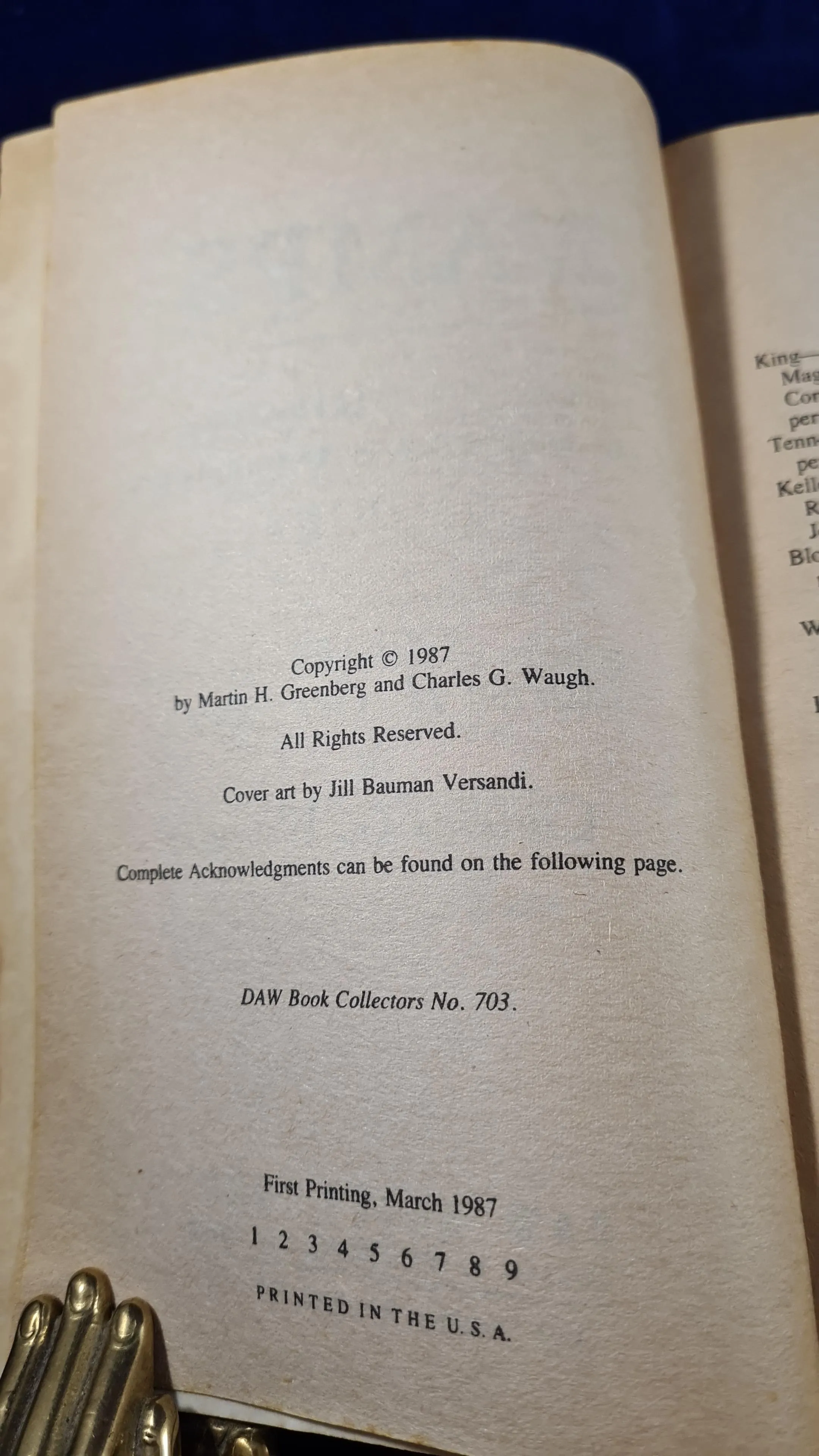 Martin H Greenberg & Charles G Waugh - Vamps, First Daw Books, 1987, Paperbacks