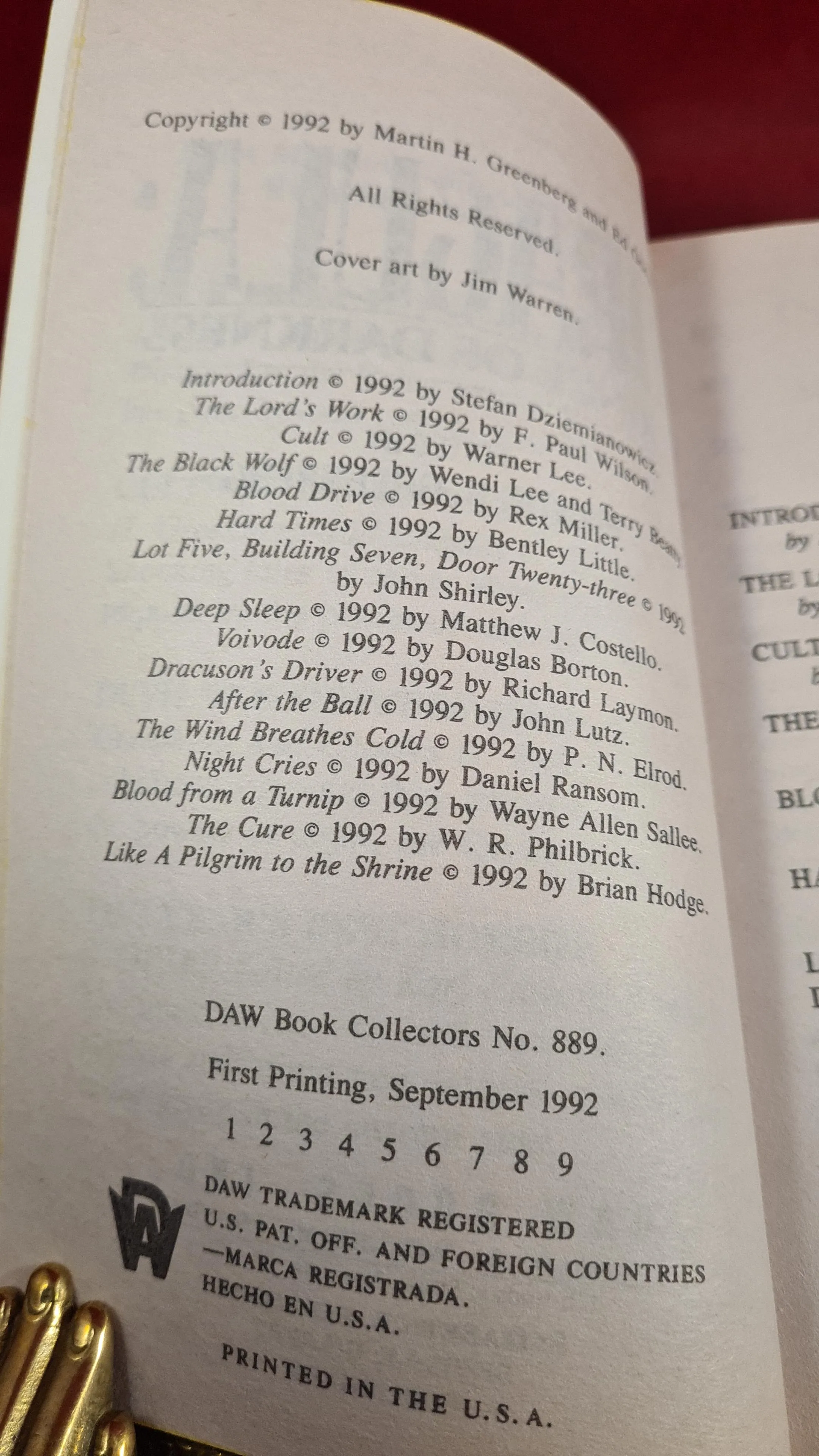 Martin H Greenberg - Dracula: Prince of Darkness, Daw Books, 1992, First Printing
