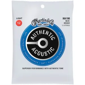Martin MA190 SP 12-String 80/20 Bronze Acoustic Guitar Set 12-54