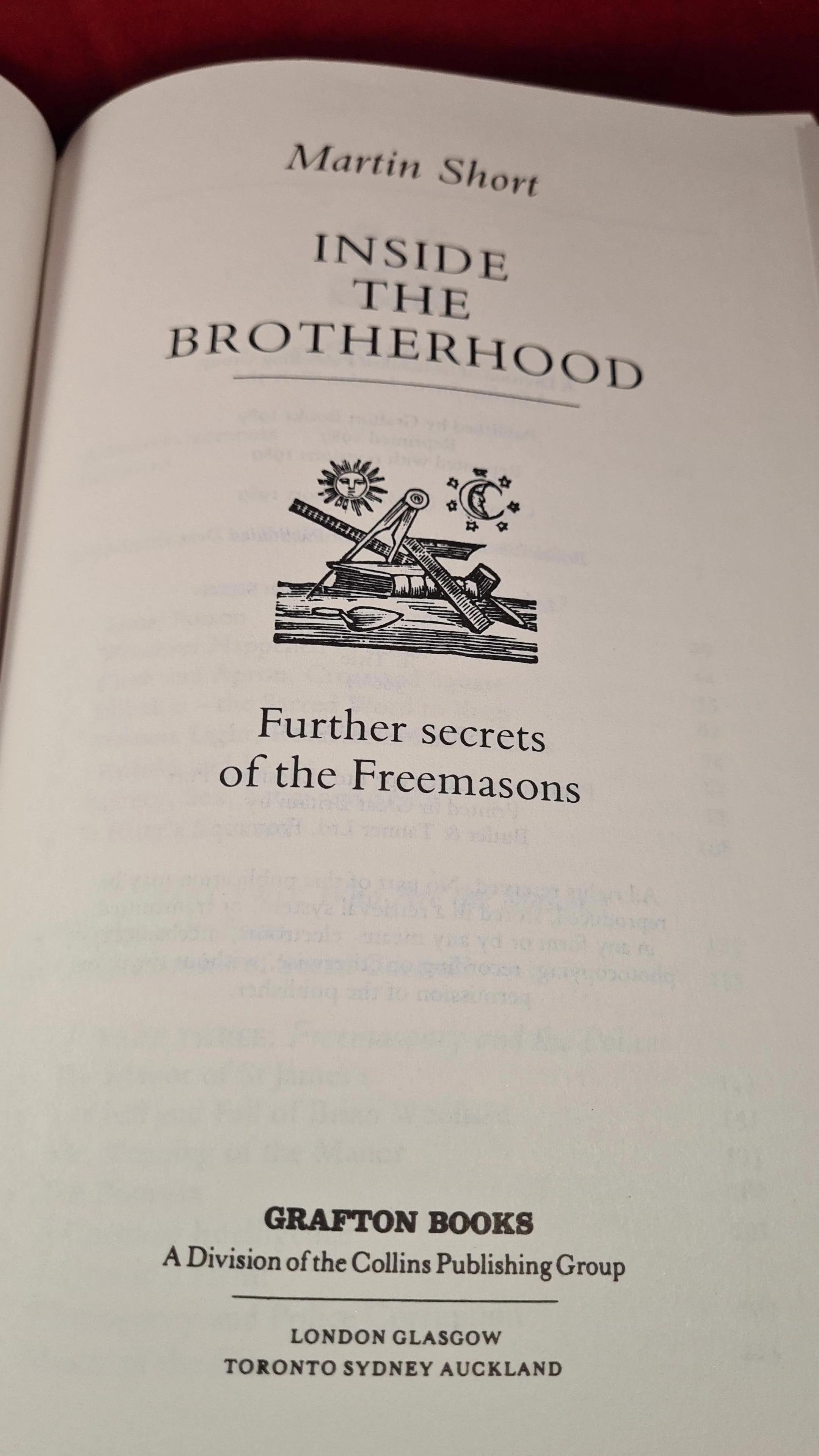Martin Short - Inside The Brotherhood, Grafton Books, 1989