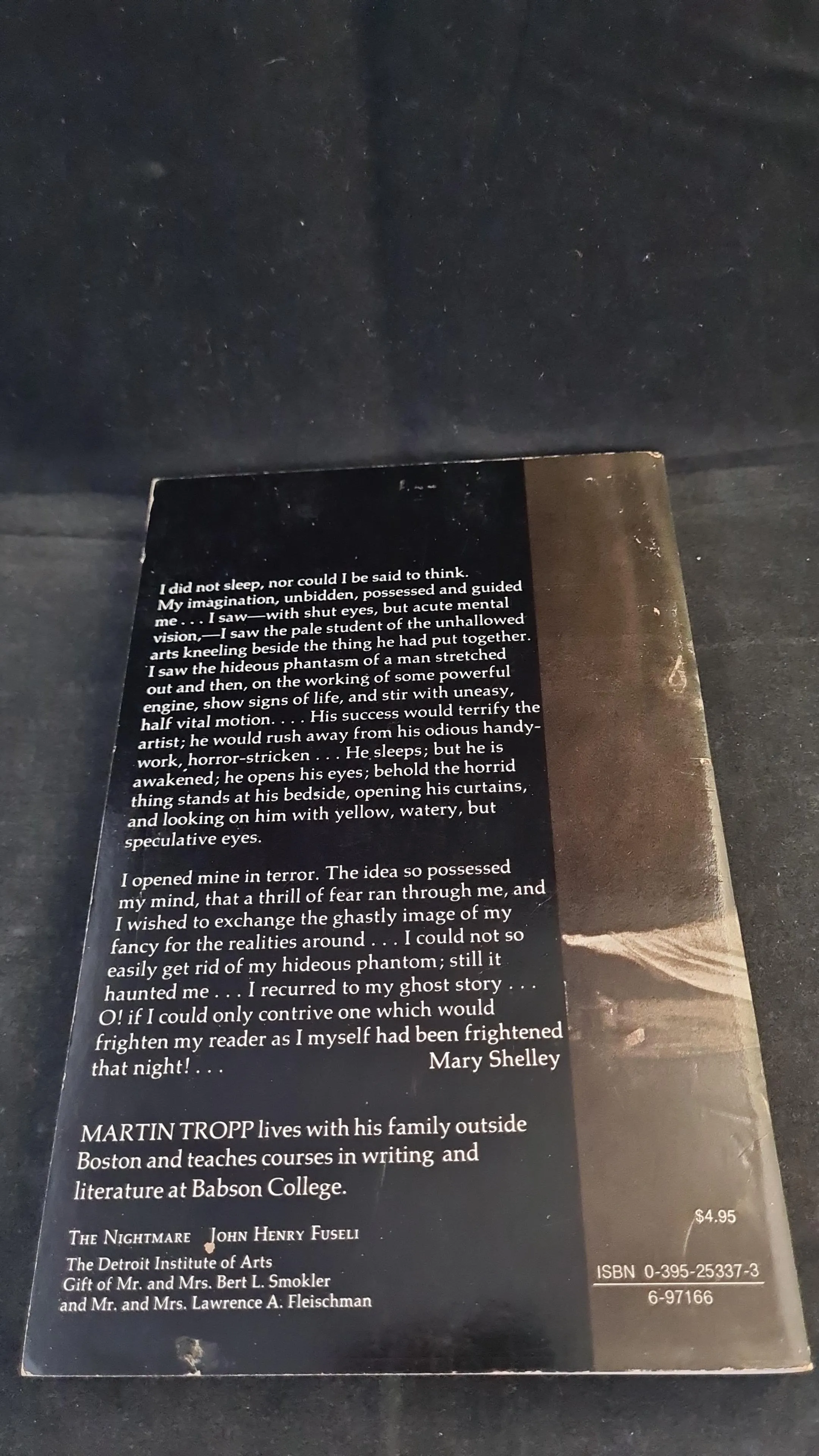 Martin Tropp - Mary Shelley's Monster, Houghton Mifflin Company, 1977, Paperbacks