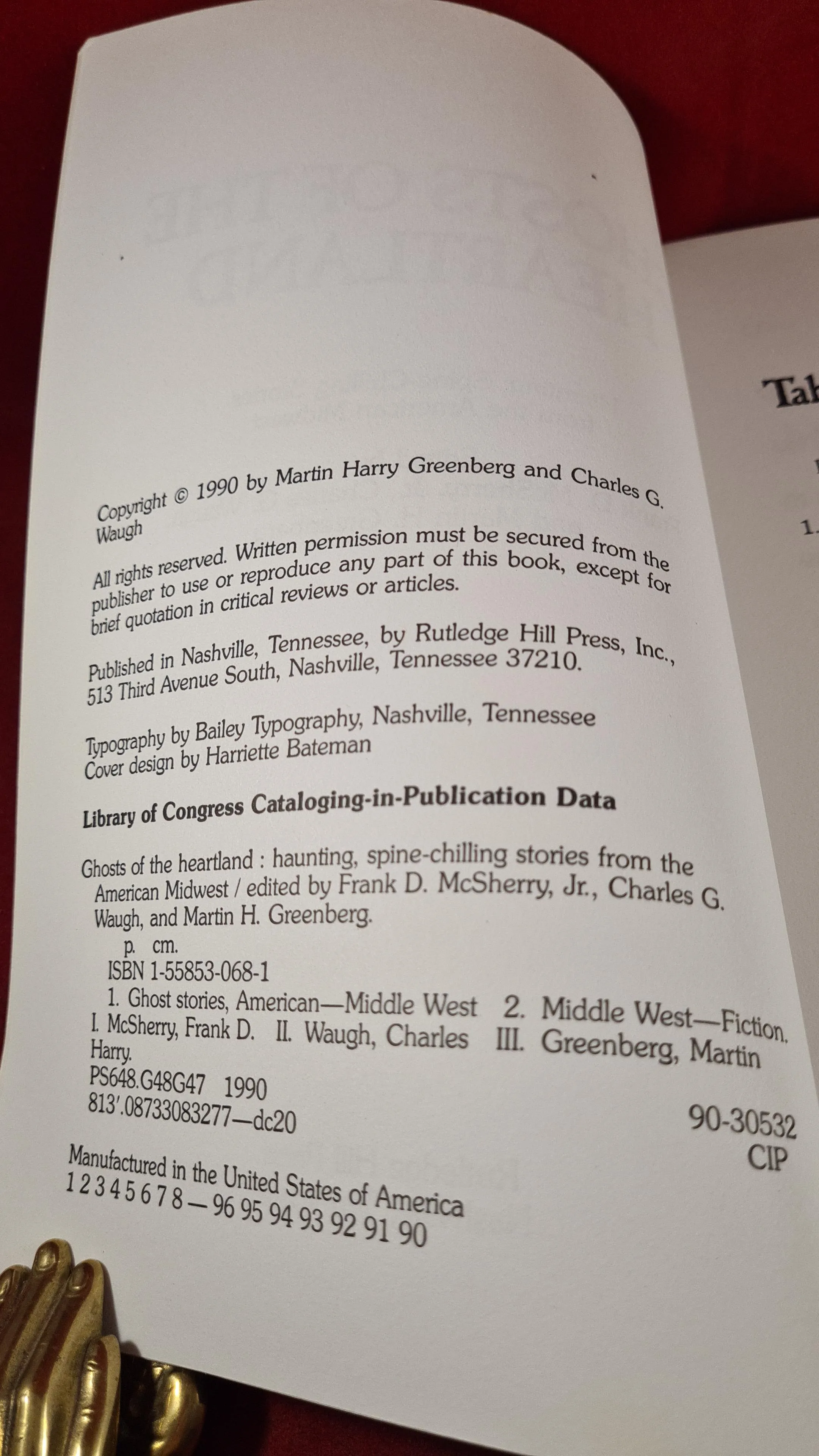 McSherry, Waugh & Greenberg - Ghosts of the Heartland, Rutledge, 1990, Paperbacks