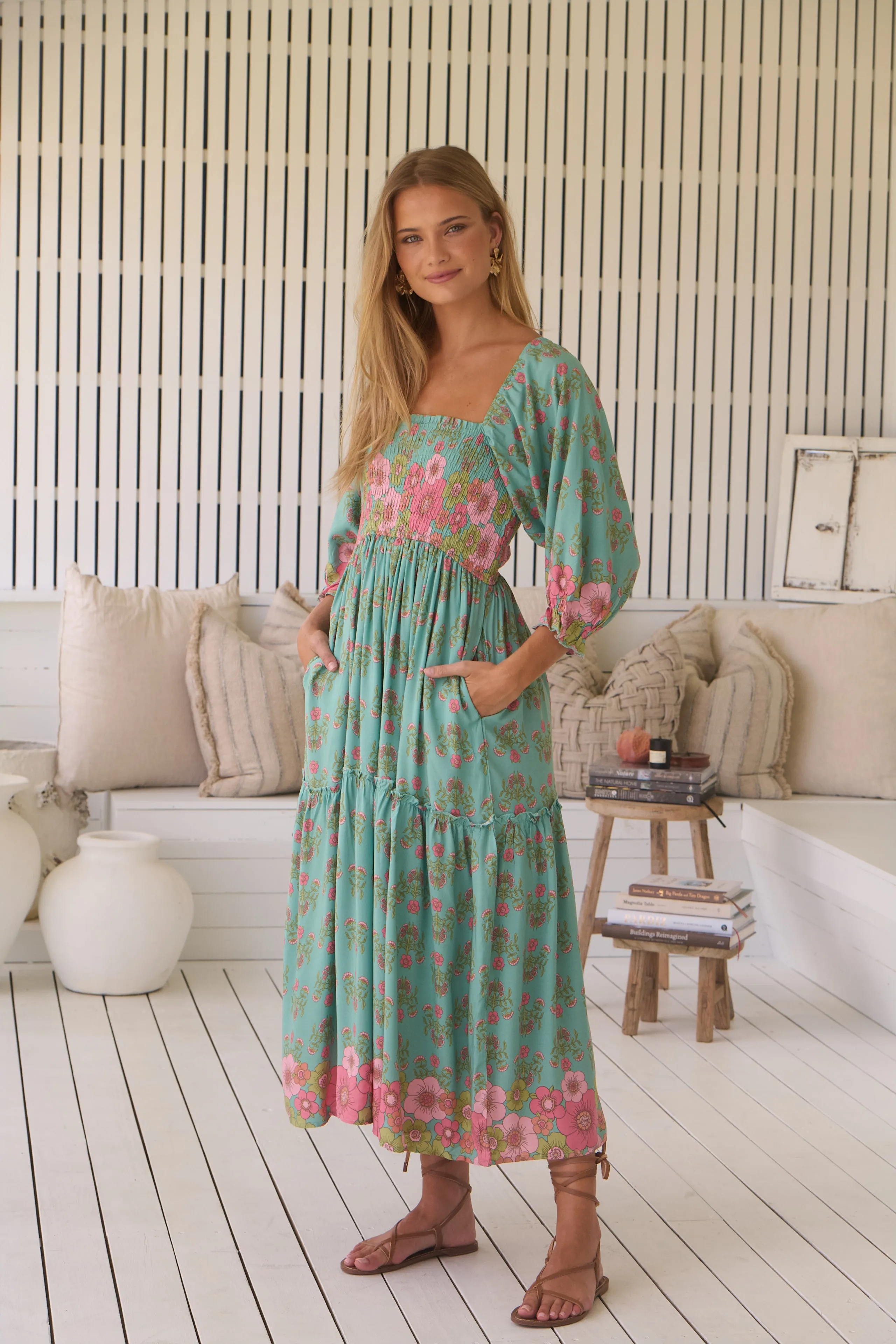 Meadowland Print Tulli Midi Dress