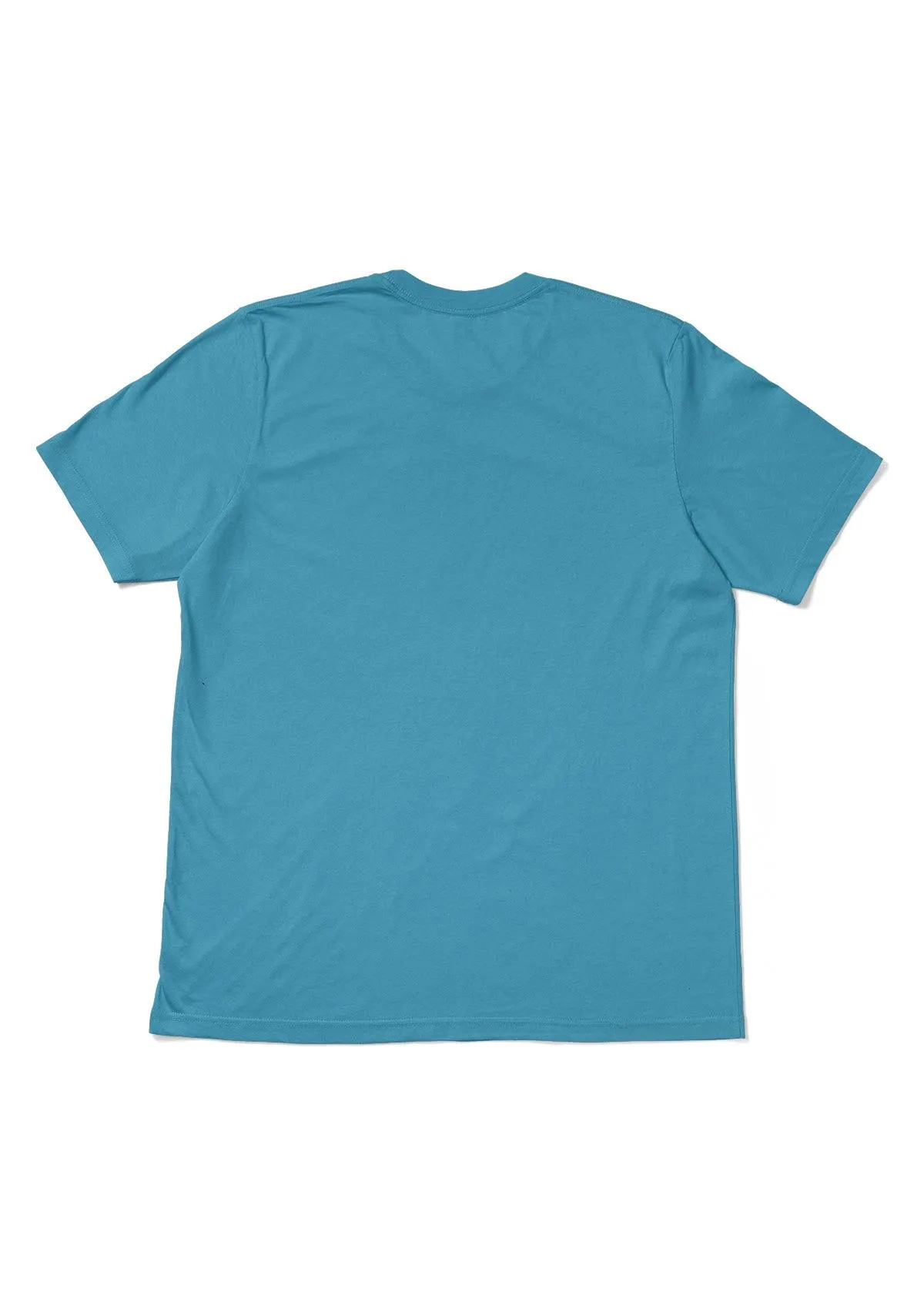 Men’s Aqua Blue Airlume Cotton Crew Neck T-Shirt