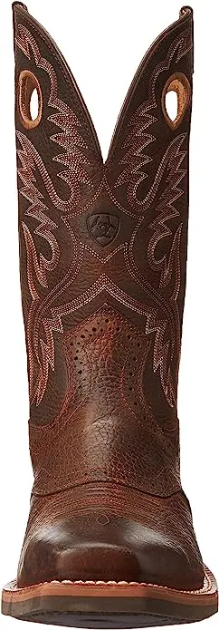 Men's Ariat Brown Oiled Rowdy Heritage Roughstock, SR, Pull On Square Soft Toe Western Boot