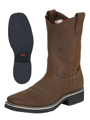 Men's Genuine Leather Rodeo Work Boots 'Establo' Color TAN 41550