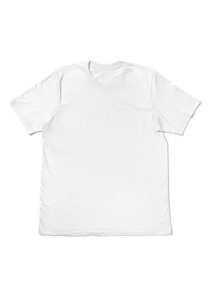 Men’s White Triblend Crew Neck T-Shirt