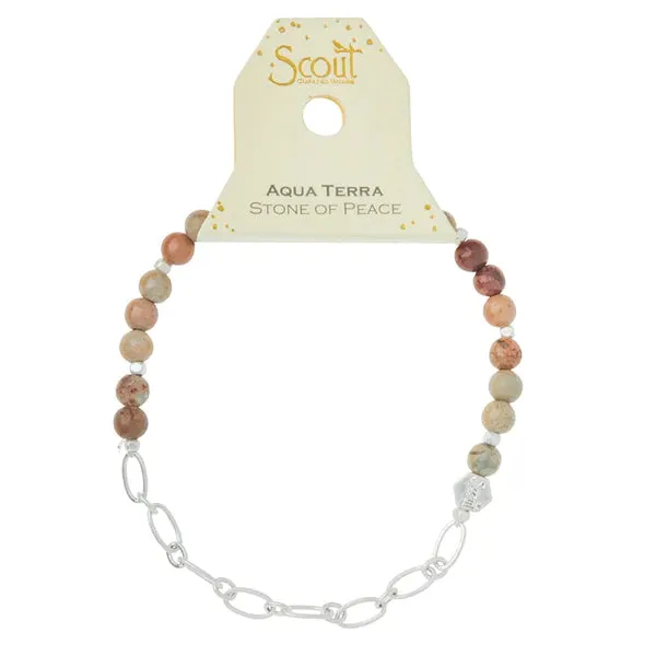 Mini Stone w/Chain Stacking Bracelet - Multiple Options