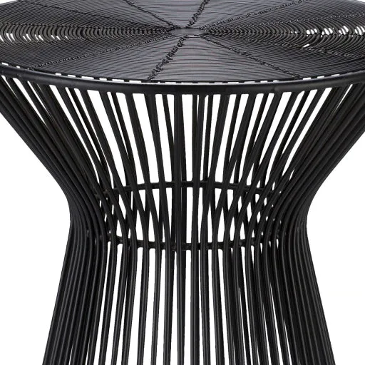 Modern Accent Piece - 18H x 14W x 14D Metal End Table