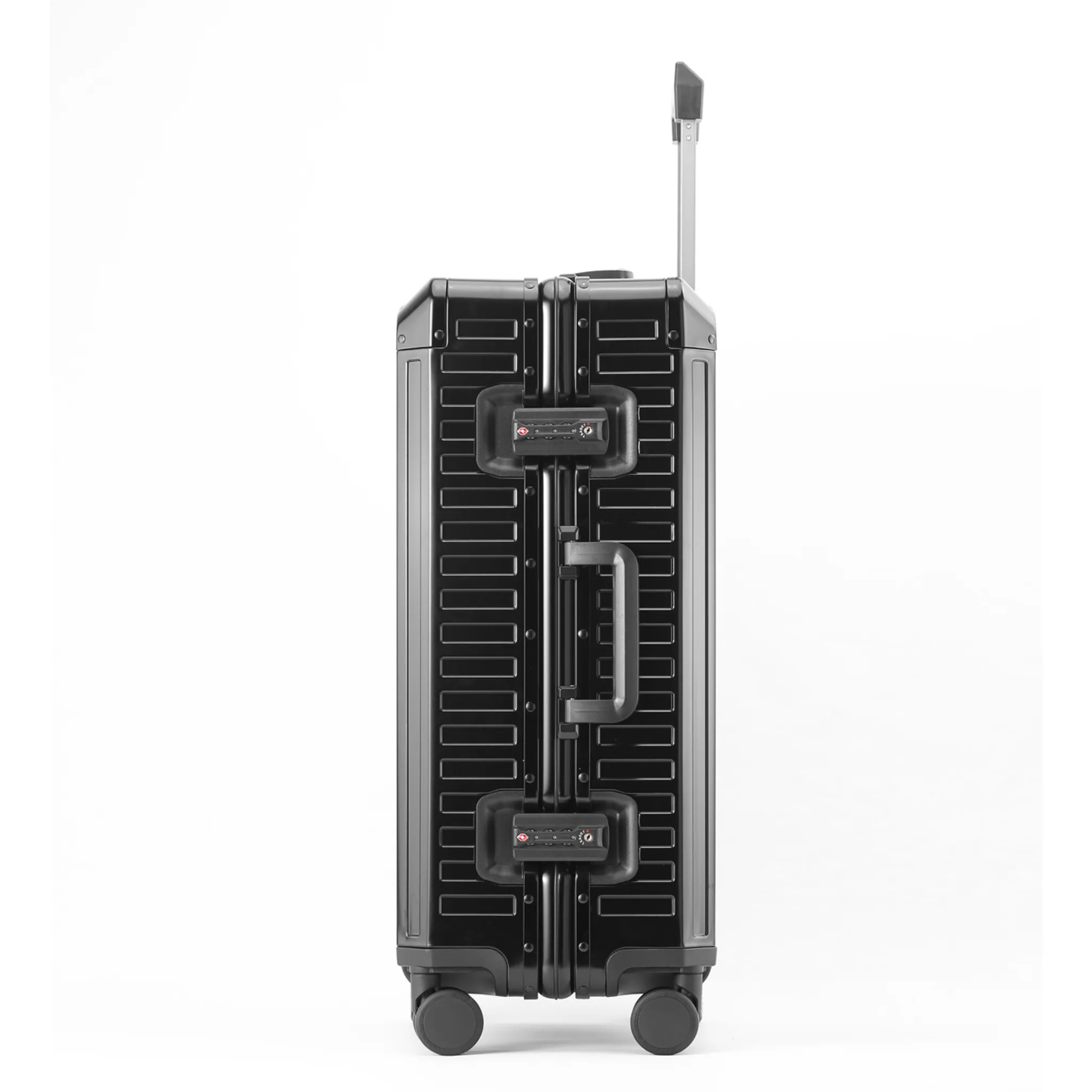 MONO CHECKED SUITCASE BLACK | ALUMINUM