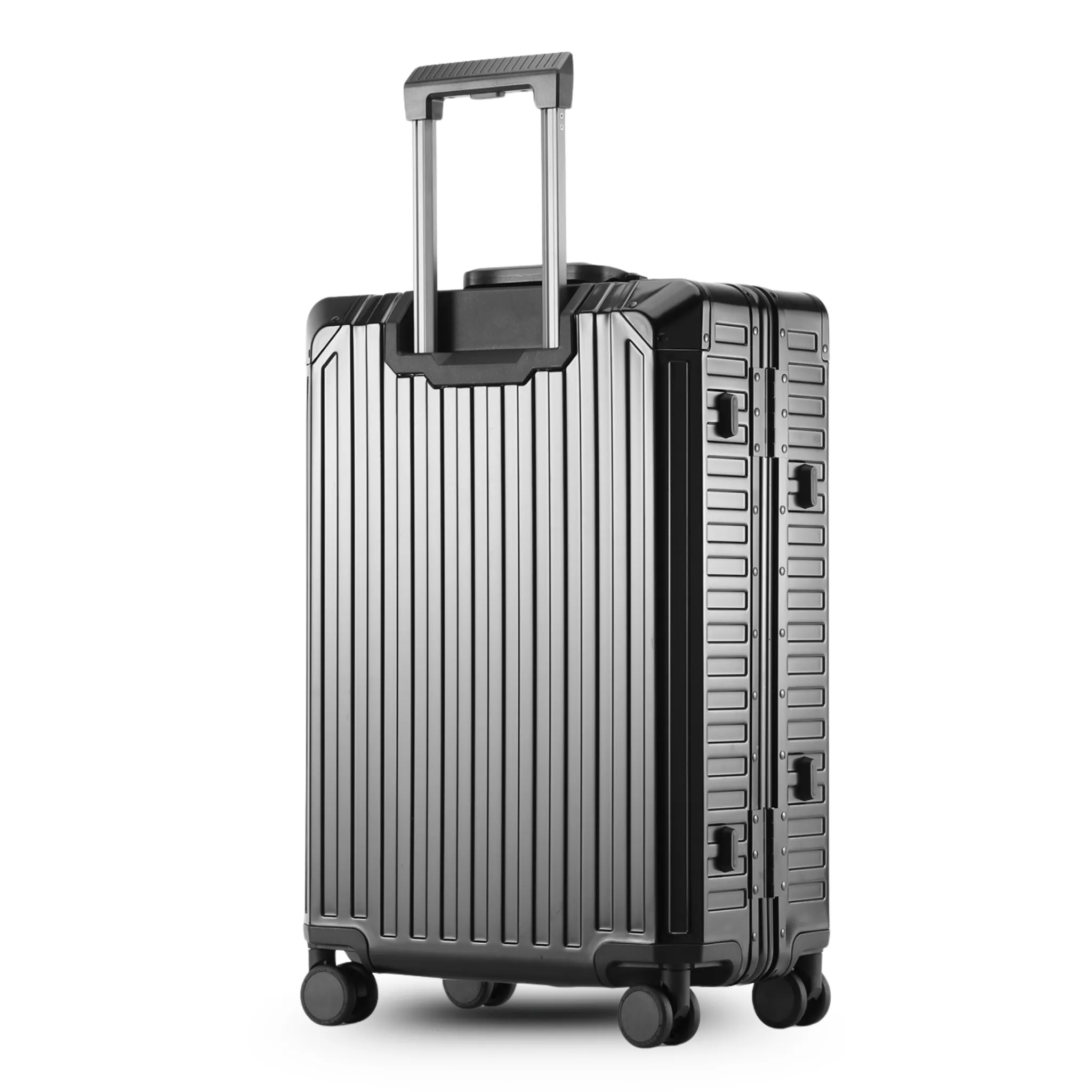 MONO CHECKED SUITCASE BLACK | ALUMINUM