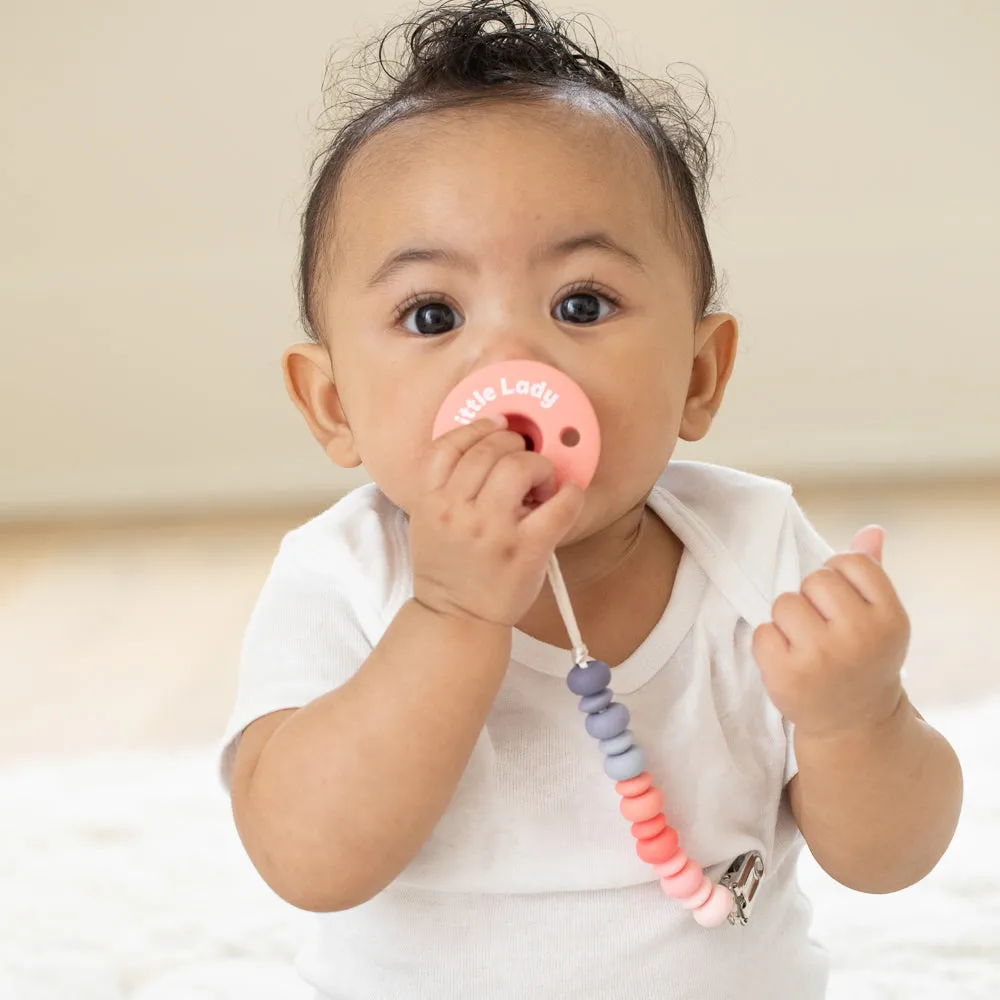 Multi Pacifier Clip- Pink