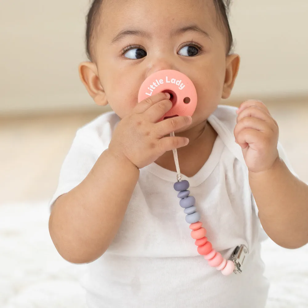 Multi Pacifier Clip- Pink