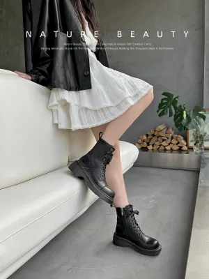 Natural Roll Shoelace Ins Fried Street Brown Martin Boots