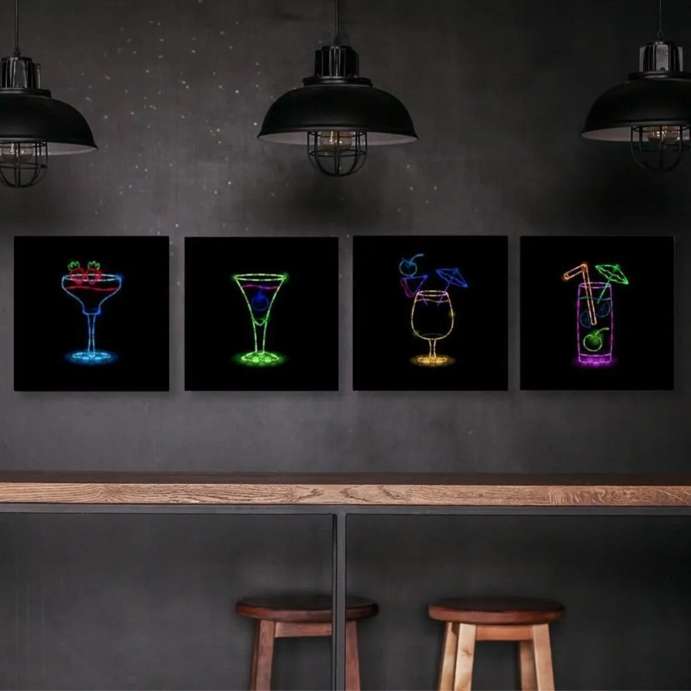 Neon Gucci Cocktail Hour Canvas Wall Art