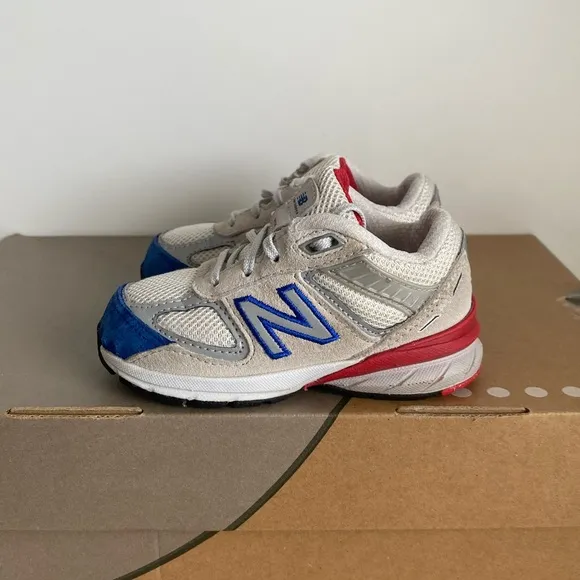 New Balance 990 V5 Red/Blue/White Toddler Sneakers- SZ 6 C