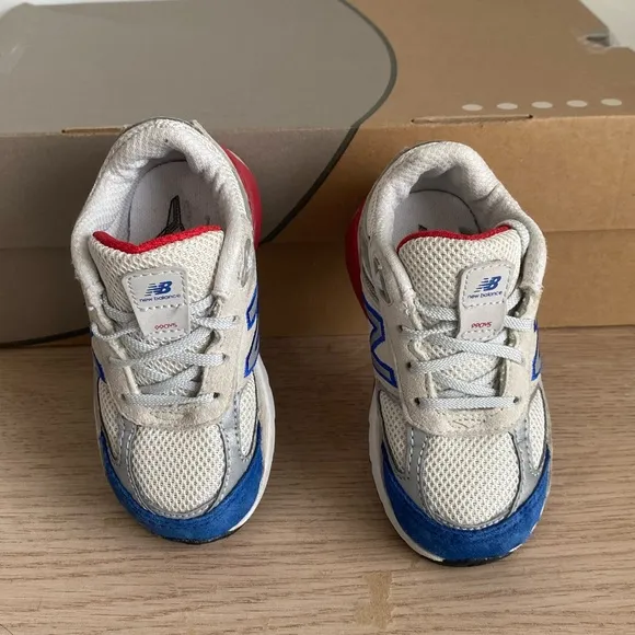 New Balance 990 V5 Red/Blue/White Toddler Sneakers- SZ 6 C