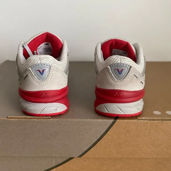 New Balance 990 V5 Red/Blue/White Toddler Sneakers- SZ 6 C