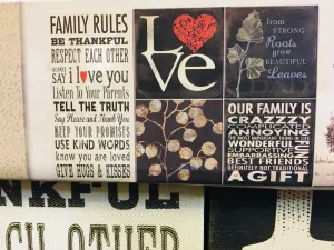 NEW Home Craft Expressions Stretch Canvas Prints Wall Art Decor 6pc Set! Arrange any way you wish! Display together or Individually!