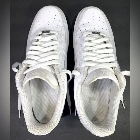 Nike Air Force 1 Men’s Triple White Sneakers Shoe Size 12