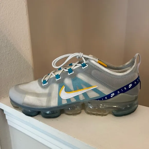 Nike Air VaporMax 2019 SE White Wolf Grey Blue Men's Size 12 CI1240-102 Sneakers