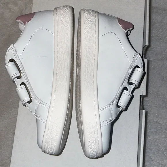 NWT NATURINO PINN VL. Leather and metallic leather sneakers in White-Pink