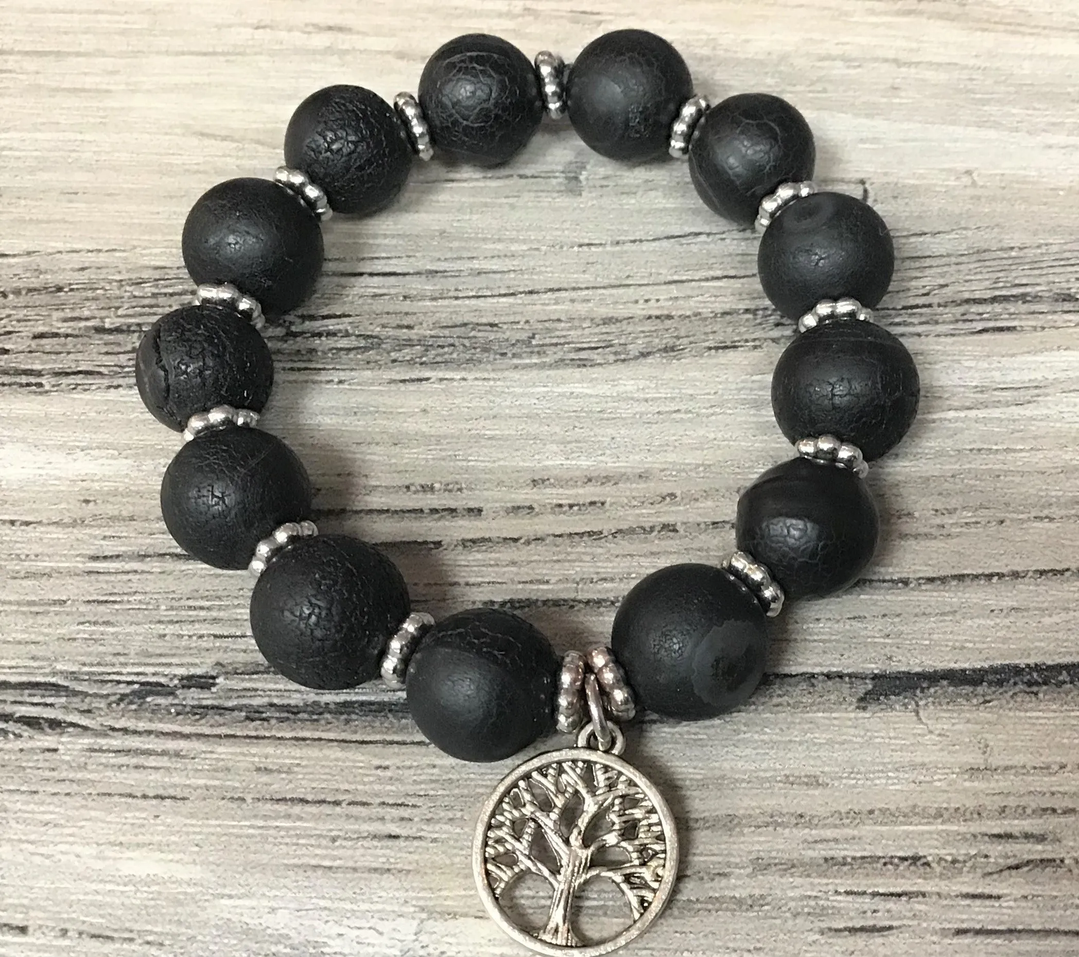 Onyx Tree of Life Bracelet