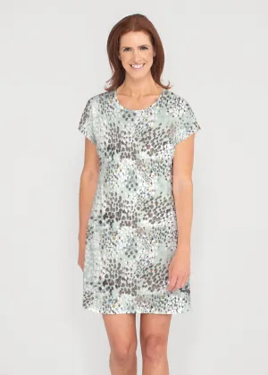 Painted Dots (8020) ~ French Terry Short Sleeve Crew Dress