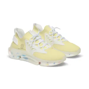 Pastel Yellow Men's Breathable Mesh Sneakers -  Margo Makaroff - Personalization Available