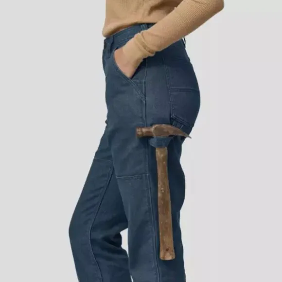 Patagonia All Seasons Double Knee Work Pants Blue Hemp Organic Jeans