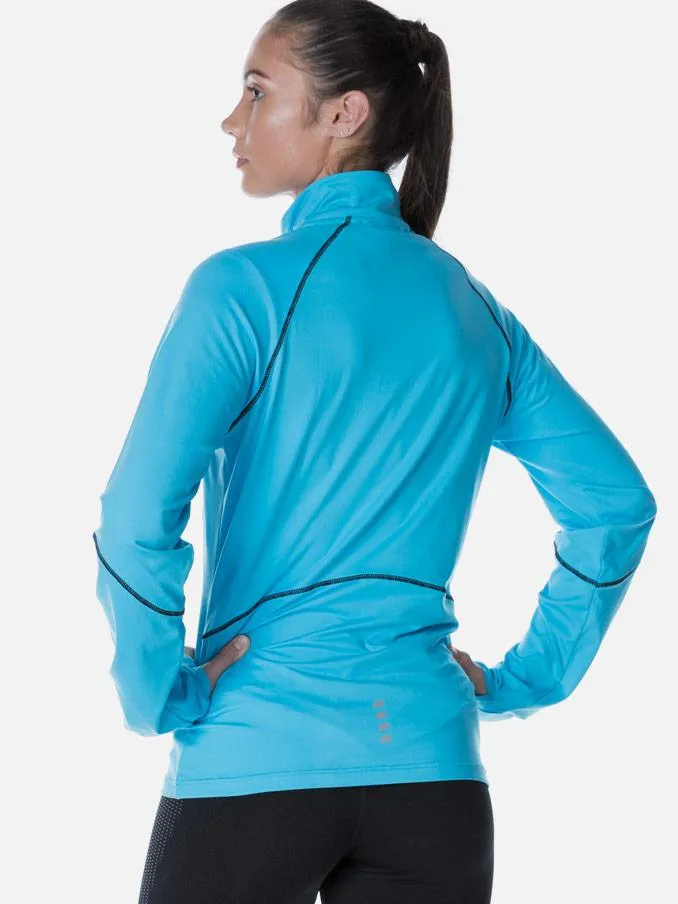 Performance Ladies Warm Up Top Cyan