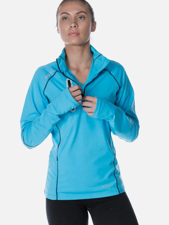 Performance Ladies Warm Up Top Cyan